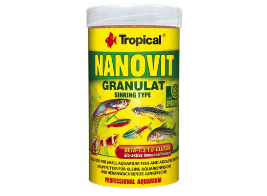 Granulat dla małych ryb akwariowych NanoVit 250 ml / 175 g Tropical