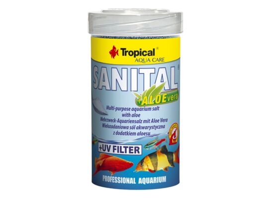 Sól akwarystyczna z aloesem Sanital + Aloevera 100 ml / 120 g Tropical