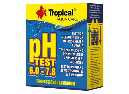 Test pH 6.0-7.8 do pomiaru odczynu woda słodka Tropical