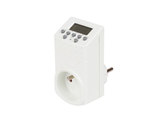 Programator czasowy cyfrowy tygodniowy biały Duwi