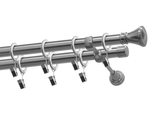 Karnisz podwójny 19/19 mm Jazz nikiel 320 cm