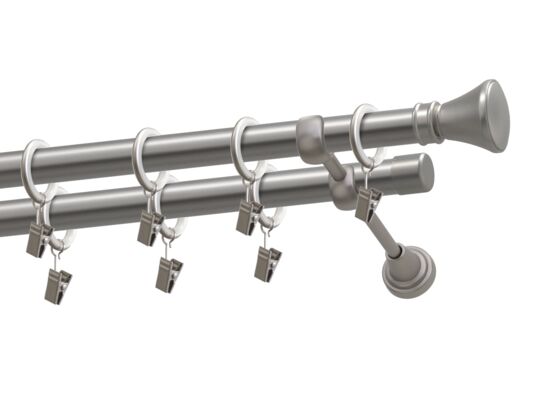 Karnisz podwójny 19/19 mm Jazz satyna 160 cm