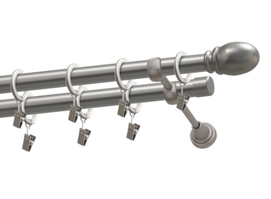 Karnisz podwójny 19/19 mm Par satyna 160 cm