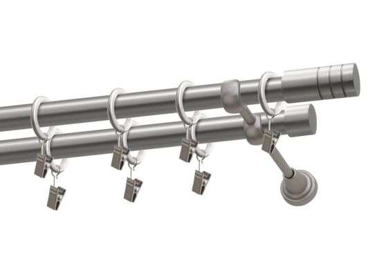 Karnisz podwójny 19/19 mm Zylinder satyna 160 cm