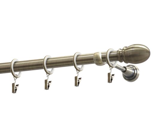 Karnisz pojedynczy 19 mm Par mosiądz antyczny 240 cm