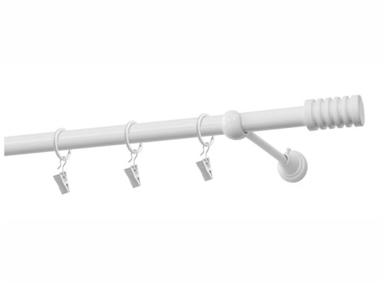 Karnisz pojedynczy 19 mm Porto biały 240 cm