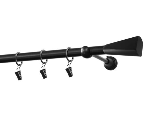 Karnisz pojedynczy 19 mm Loft czarny mat 240 cm