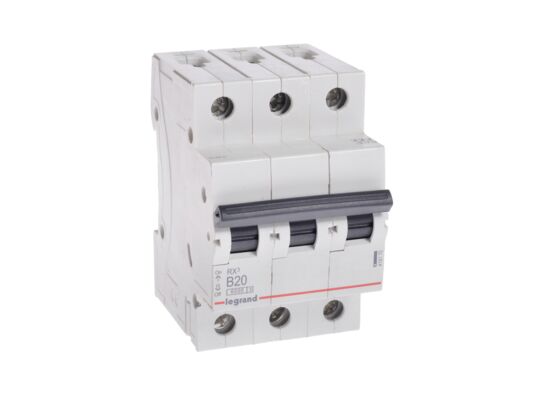 Wyłącznik nadprądowy RX 3P - B20A Legrand