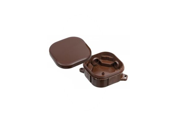 Puszka hermetyczna brązowa 80 x 80 x 32 mm IP55 Duwi