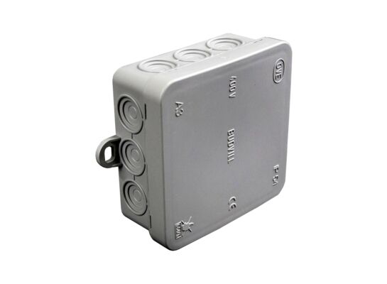 Puszka rozgałęźna ze złączką 85 x 85 x 37 mm IP54 Duwi