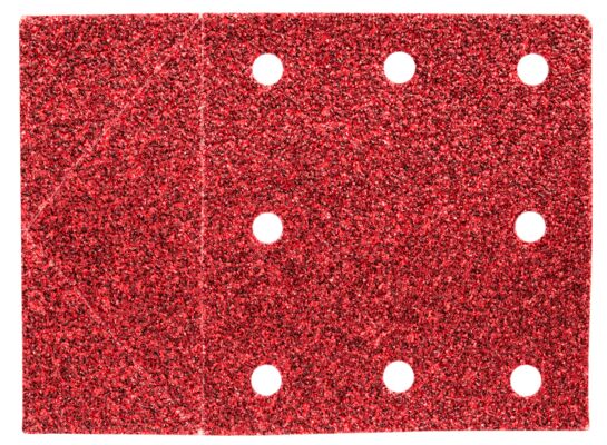 Papier ścierny 115 x 160 mm, otwory, perforacja do odrywania, rzep, K60, 3 sztuki GRAPHITE