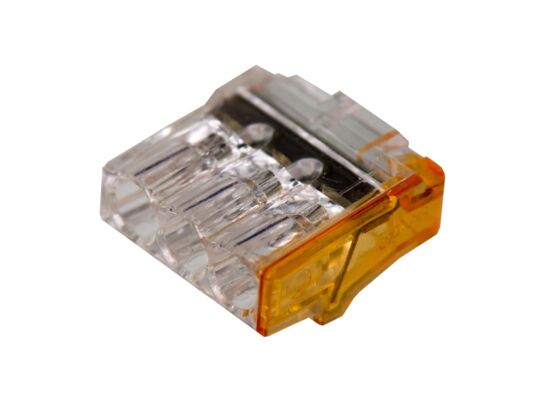 Złączka samozaciskowa 3-krotna bezgwintowa 2,5 mm² 5 sztuk Duwi