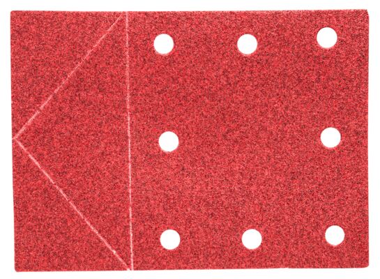 Papier ścierny 115 x 160 mm, otwory, perforacja do odrywania, rzep, K100, 3 sztuki GRAPHITE