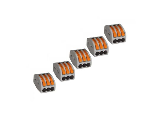 Szybkozłączka 3-krotna 0,08 - 4,0 mm² 5 sztuk Wago