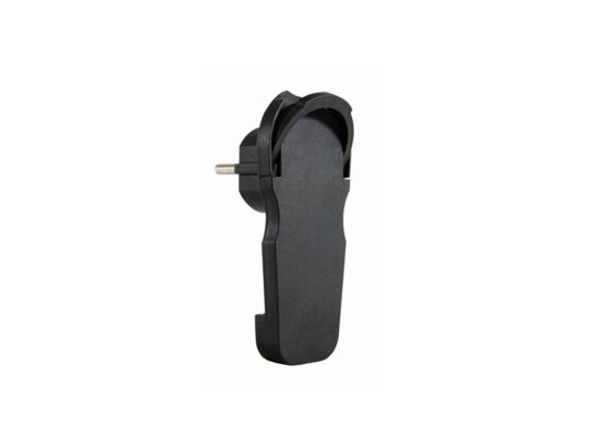 Wtyczka płaska z uchwytem czarna 7 mm 2P+Z Duwi