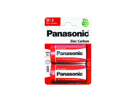 Bateria cynkowo węglowa R20/2BP D 2 sztuki Panasonic