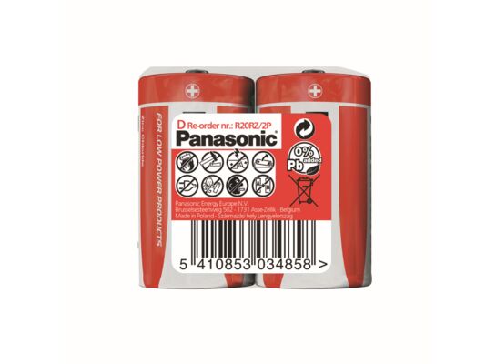 Bateria cynkowo węglowa R20/2T D 2 sztuki Panasonic