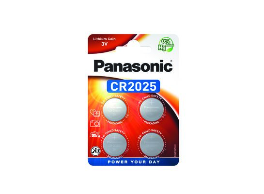 Bateria Coin Lithium CR2025/4BP 4 sztuki Panasonic