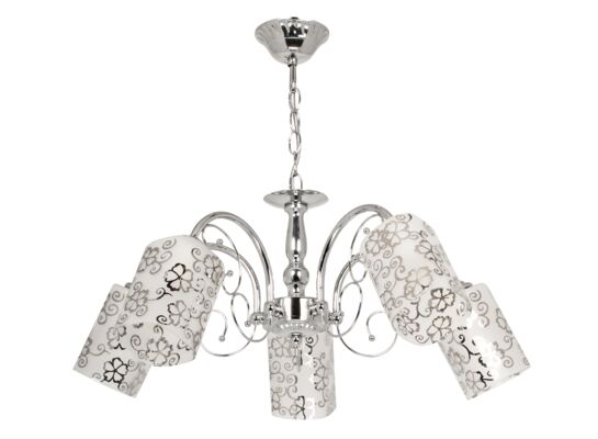 Lampa wisząca W-K 1488/5 chrom E27 Venti