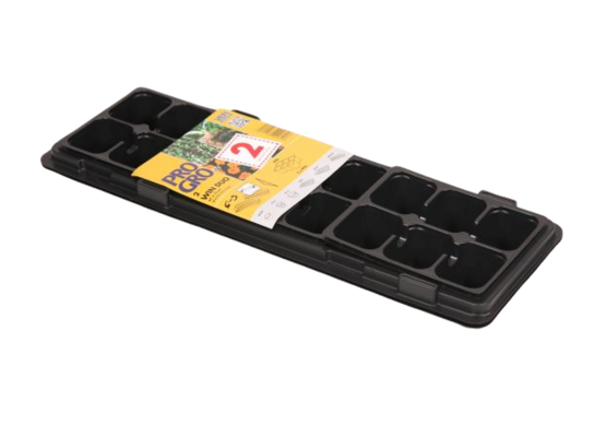 Miniszklarenka 18 doniczek 47 x 16 cm czarny 2 sztuki