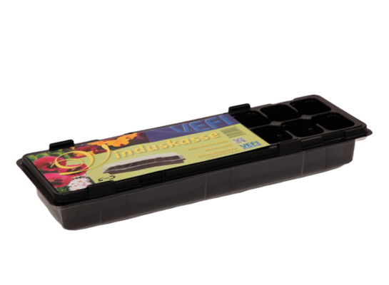 Miniszklarenka 18 doniczek 47 x 16 cm czarny