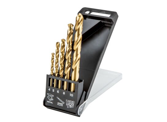 Wiertło do metalu HSS-TiN , 4,0 - 10 mm, zestaw 5 sztuk GRAPHITE
