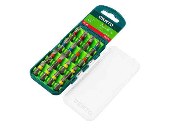 Zestaw bitów 16 sztuk, 25 mm - 3 x PH, 3 x PZ, 4 x SL, 6 x TX VERTO