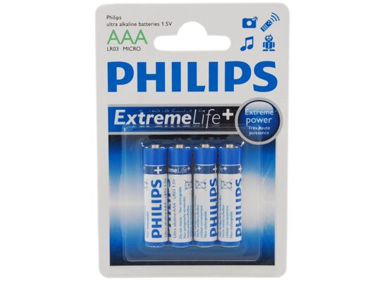 Baterie EXTREME LR03 blister 4 sztuki PHILIPS