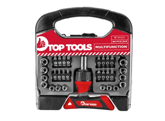 Końcówka wkrętakowa z uchwytem 44 sztuki Top Tools
