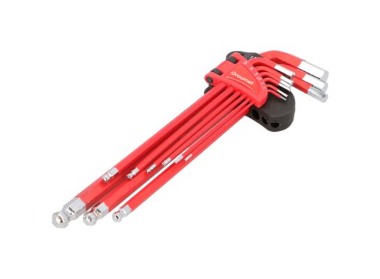 Klucze imbusowe extra długie z kulką 9 sztuk DRAUMET