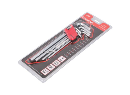 Klucze imbusowe extra długie 9 sztuk DRAUMET