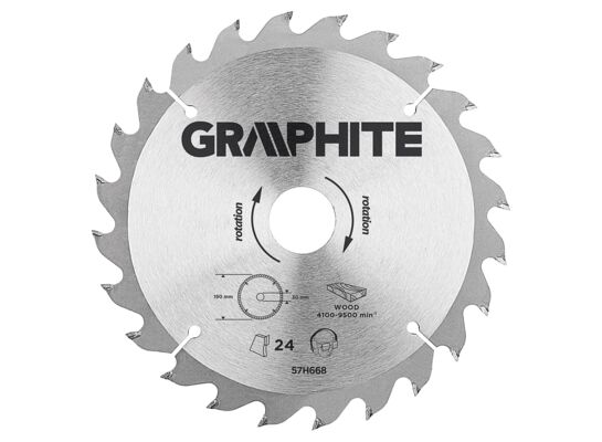 Tarcza do pilarki, widiowa, 190 x 30 mm, 24 zęby GRAPHITE