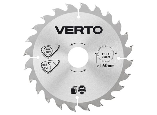 Tarcza do pilarki, widiowa, 160 x 30 mm, 18 zębów VERTO
