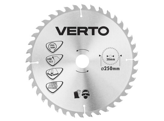 Tarcza do pilarki, widiowa, 250 x 30 mm, 40 zębów VERTO
