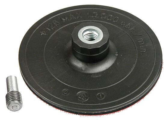 Tarcza elastyczna z rzepem 125 mm x M14 + trzpień VERTO