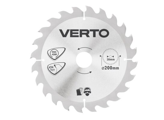 Tarcza do cięcia drewna z ograniczeniem posuwu, 125 x 22,2 x 2,8 mm VERTO