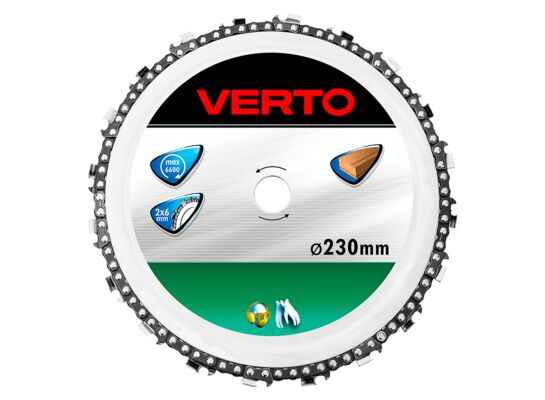 Tarcza łańcuchowa 230 x 22,2 mm, do szlifierki kątowej VERTO