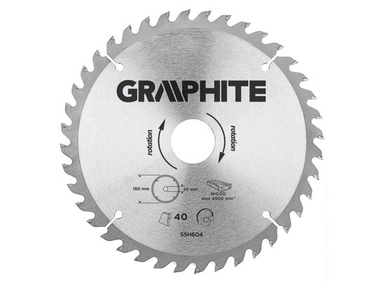 Tarcza do pilarki, widiowa, 180 x 30 mm, 40 zębów GRAPHITE
