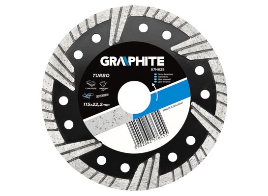 Tarcza diamentowa 115 x 22,2 mm, turbo GRAPHITE