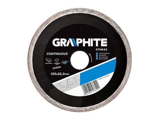 Tarcza diamentowa 125 x 22,2 mm, pełna GRAPHITE