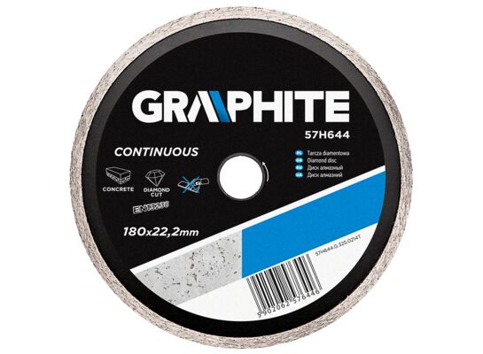 Tarcza diamentowa 180 x 22,2 mm, pełna GRAPHITE