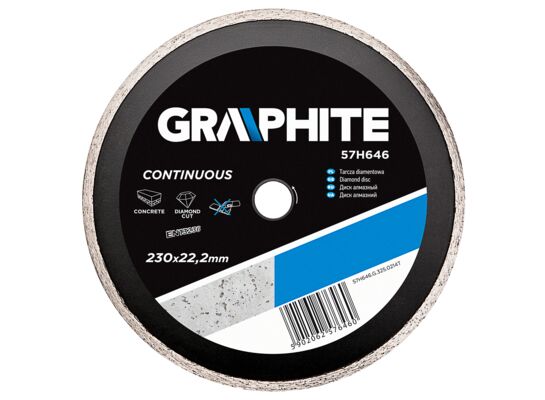 Tarcza diamentowa 230 x 22,2 mm, pełna GRAPHITE
