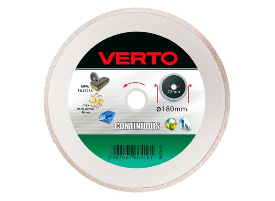 Tarcza diamentowa 180 x 22,2 mm, turbo VERTO