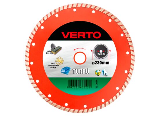 Tarcza diamentowa 125 x 22,2 mm, pełna VERTO