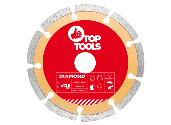 Tarcza diamentowa 125 x 22,2 mm, segmentowa Top Tools