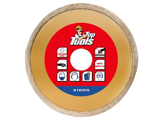 Tarcza diamentowa 115 x 22,2 mm, pełna Top Tools