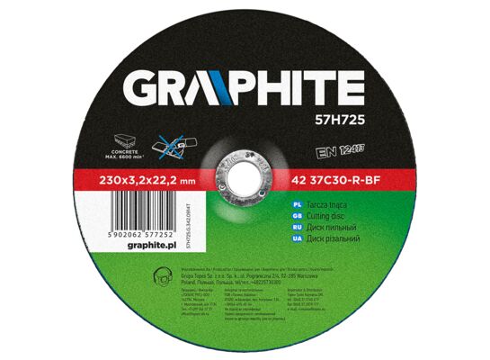 Tarcza tnąca do kamienia 230 x 3,2 x 22,2 mm, 42 37C30-R-BF GRAPHITE