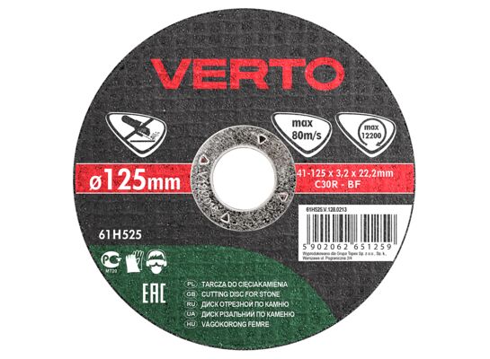 Tarcza tnąca do kamienia 125 x 3,2 x 22,2 mm VERTO