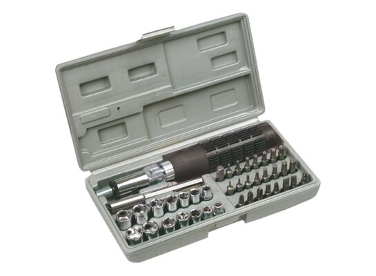 Końcówka wkrętakowa i nasadki z uchwytem, zestaw 40 sztuk Top Tools