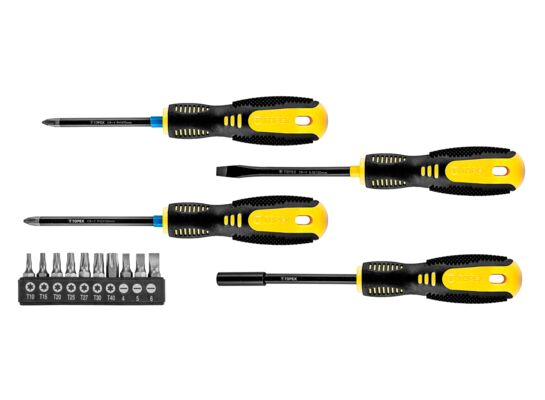 Wkrętak i końcówka wkrętakowa, zestaw 24 sztuki TOPEX